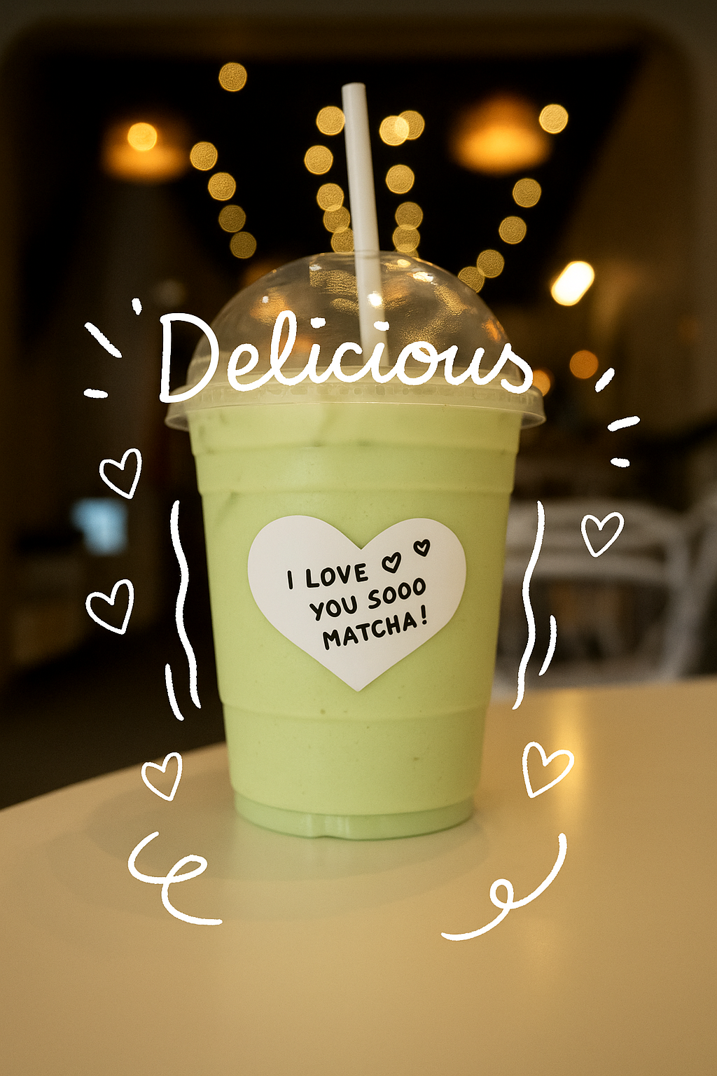 Matcha frappé delicioso