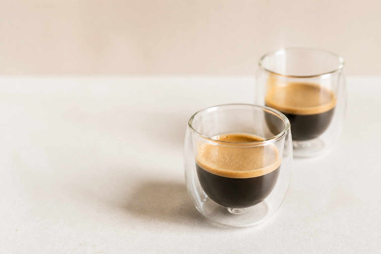 Dos perfiles de espresso preparados para comparar