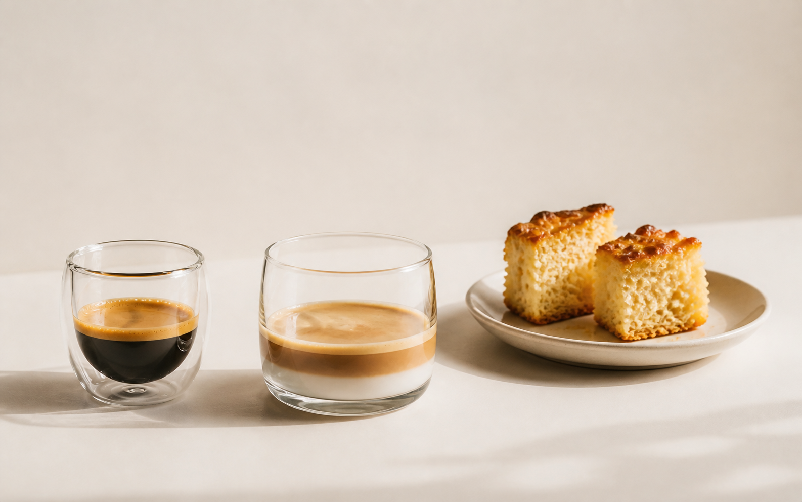 Espresso, macchiato y panadería para el maridaje